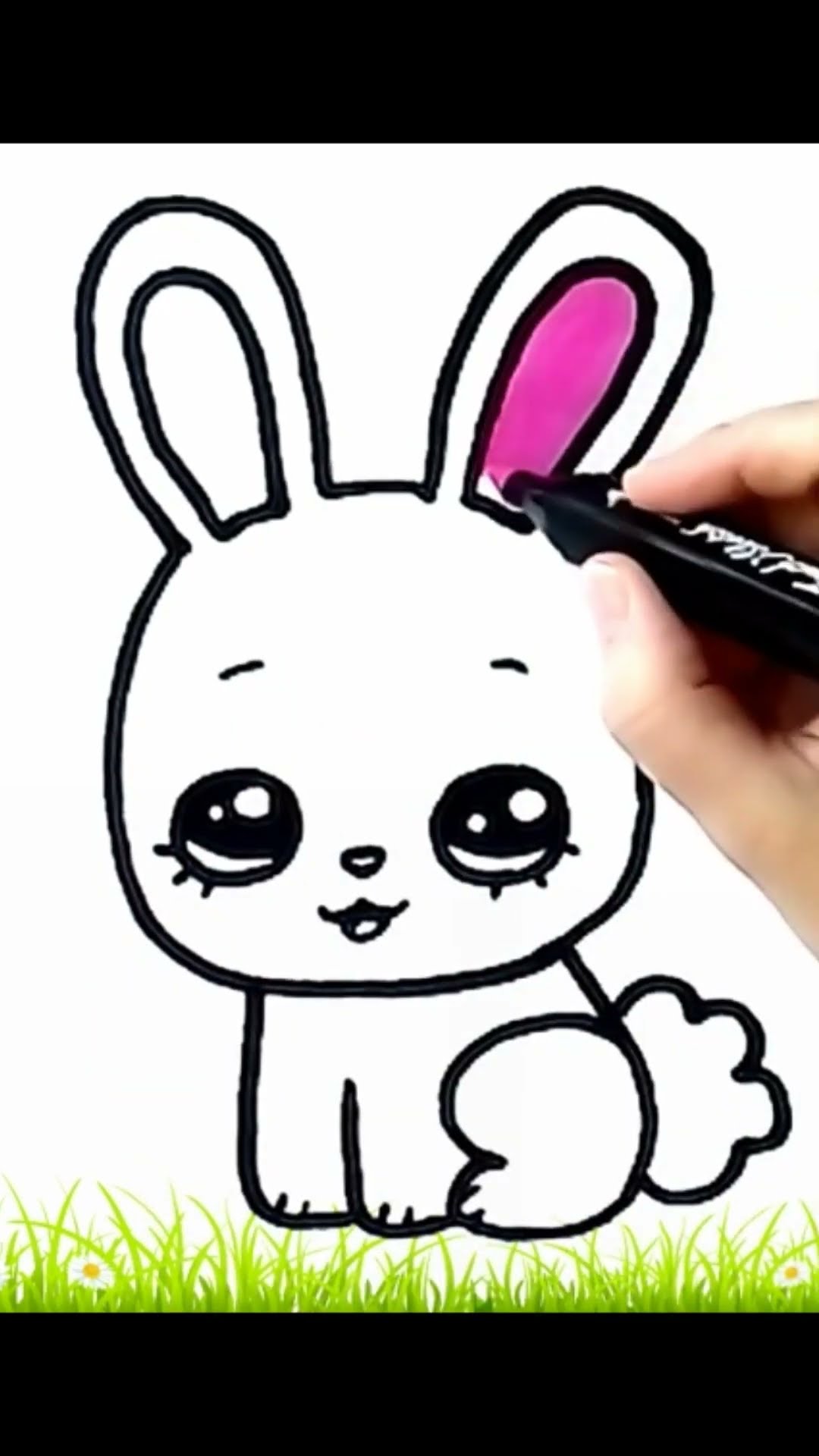 Super Easy! How to Draw a Cute Bunny 