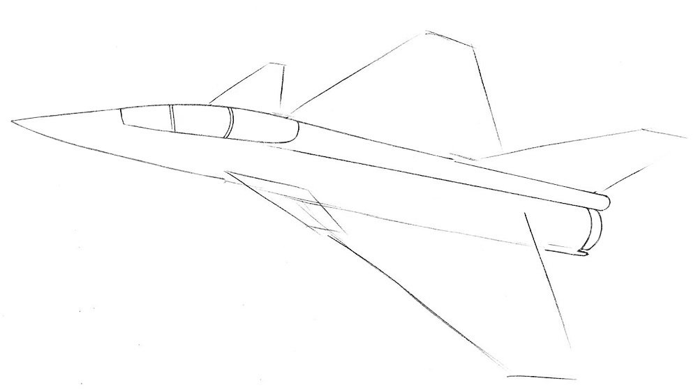 Военный самолет рисунок карандашом поэтапно