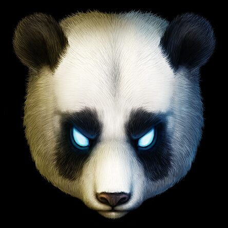 Cute Panda Bear Cartoon Flat Icon