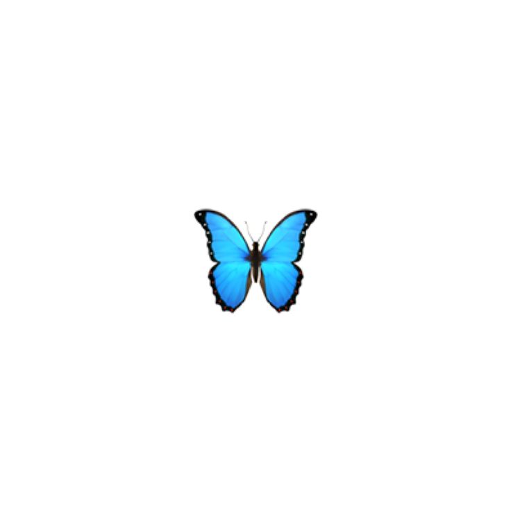 Emoji Crown Corona Butterfly Mariposa