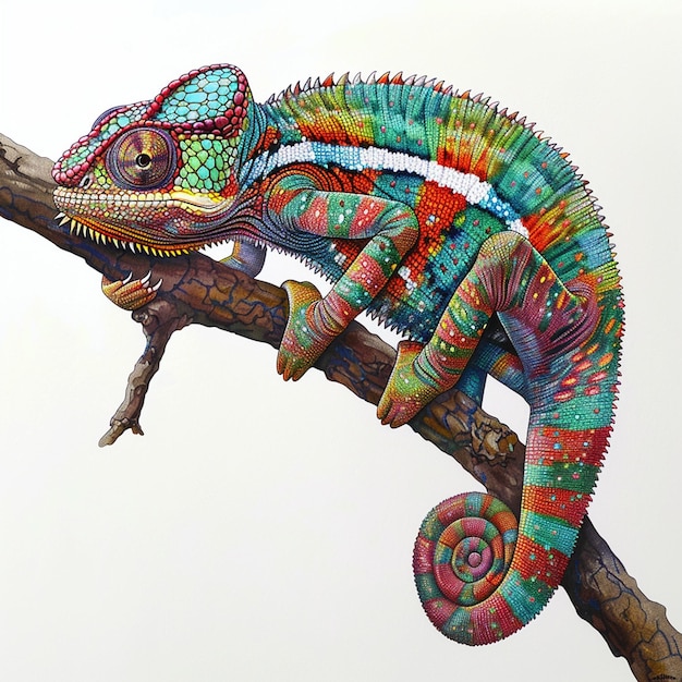 Painting «Chameleon on a sand background» by Vasilyeva Irina