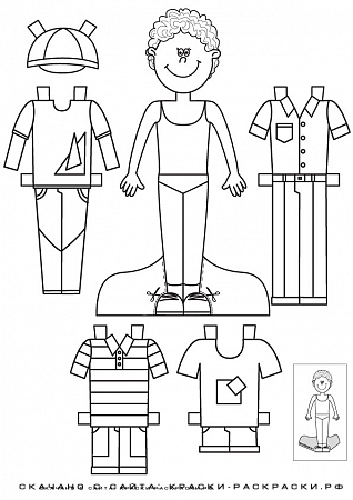 Раскраска Куклы и одежда часть 2 / раскраски для детей