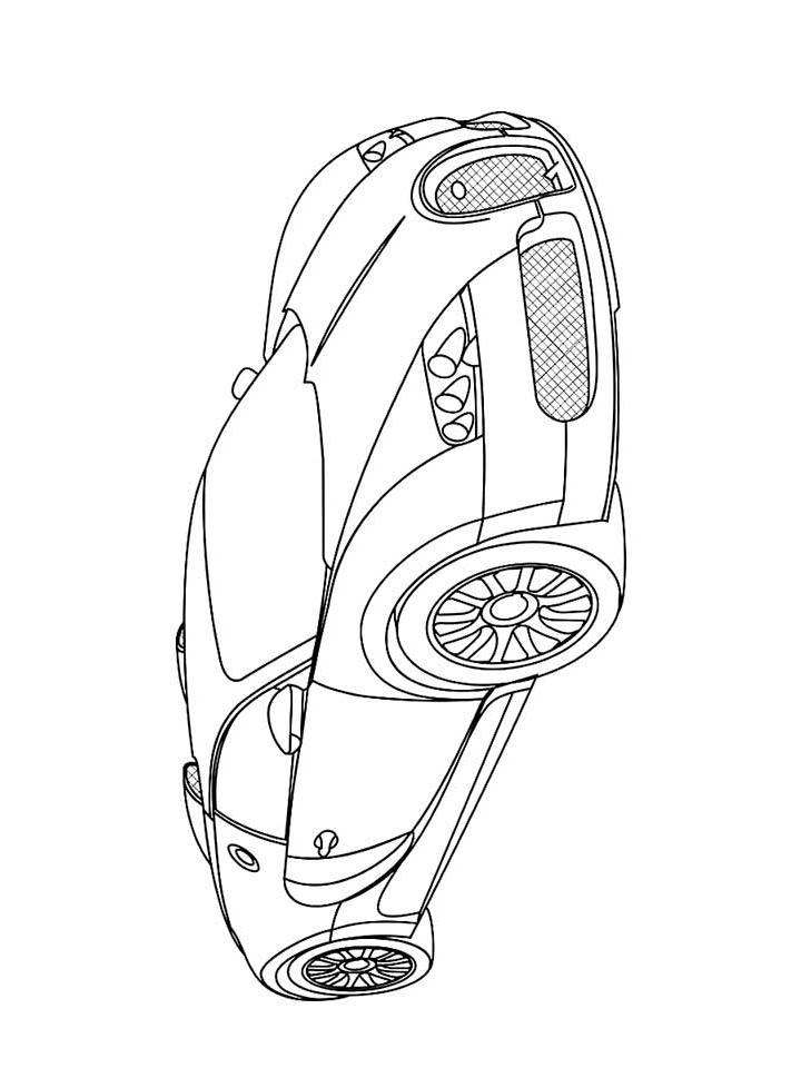 How to draw a Bugatti Divo car