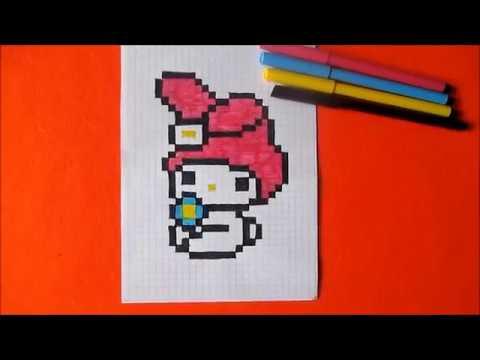 how to draw MY MELODY from hello kitty