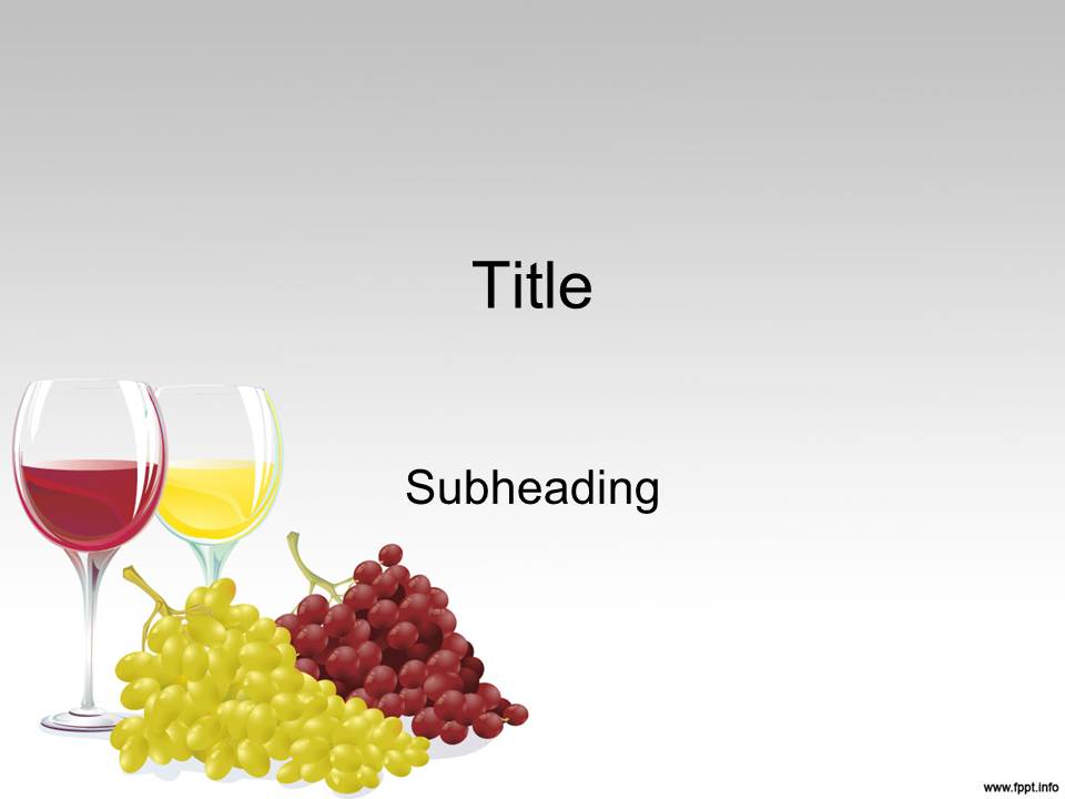 Шаблон презентации PowerPoint Вино и виноград