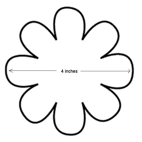 Трафареты цветок восемь лепестков