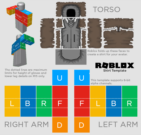 Roblox шаблон PNG прозрачный образ