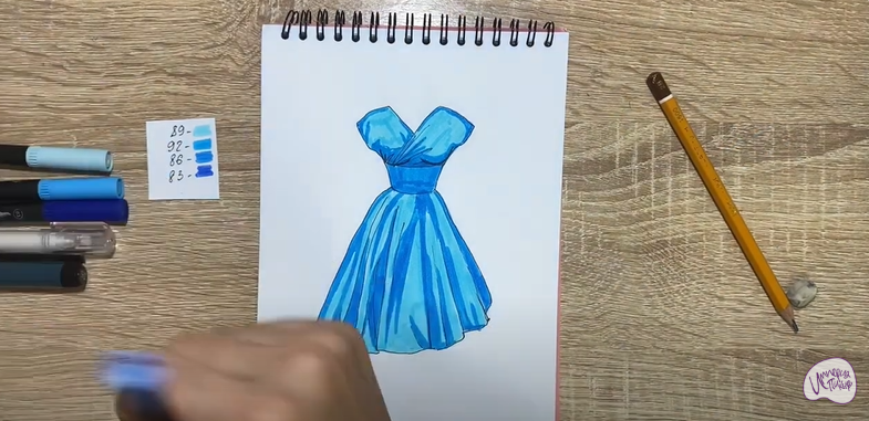 Как нарисовать платье | How to draw a dress