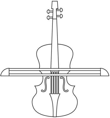 Скрипка рисунок для детей раскраска 
