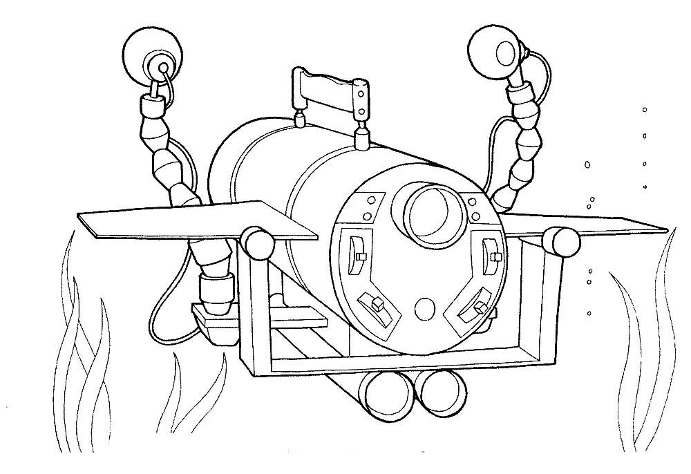 страница раскраски эскизного рисунка подводной лодки вектор