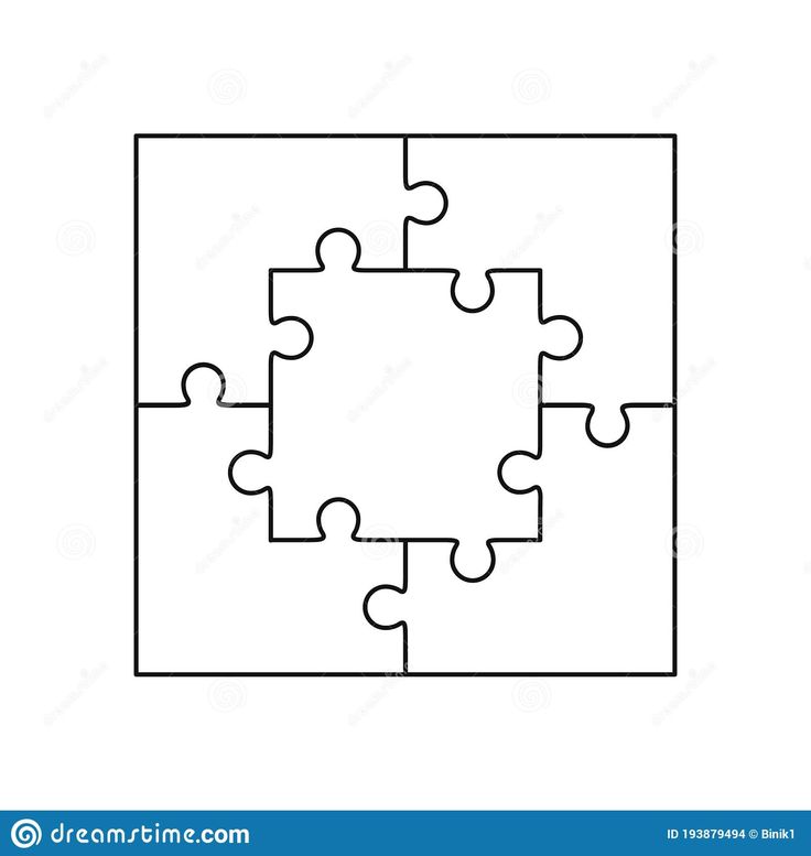 Square Grid. Jigsaw Puzzle 6x6