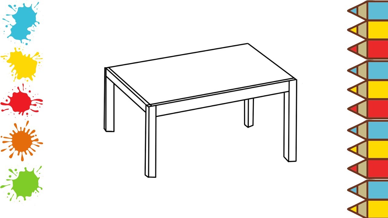 Как нарисовать стол | How to draw a table | Bolalar uchun