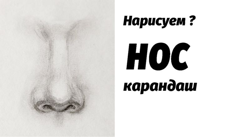 Рисунок носа поэтапно легко 