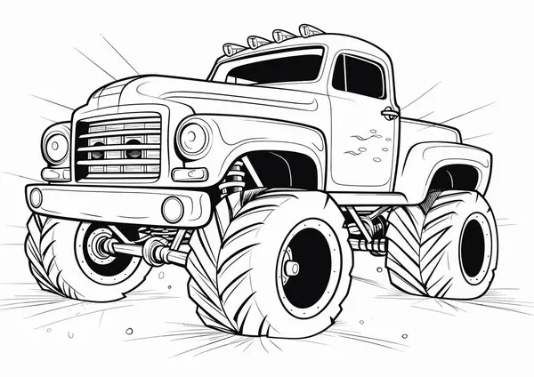 How to draw a Monster Truck Megaladon | Shark monster truck