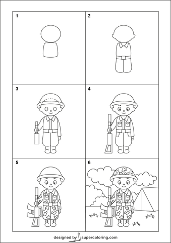 How to draw a Soldier