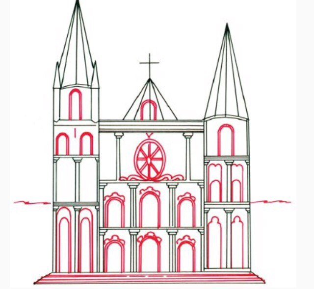 Шартрский собор зарисовки. Скачать и распечатать
