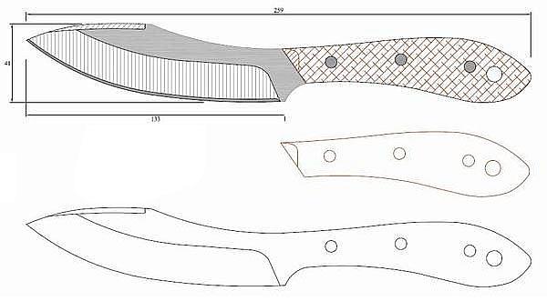 Шаблоны Нож м9 макарун