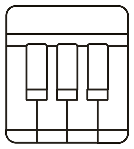 Пианино клавиши рисунок. Скачать и распечатать