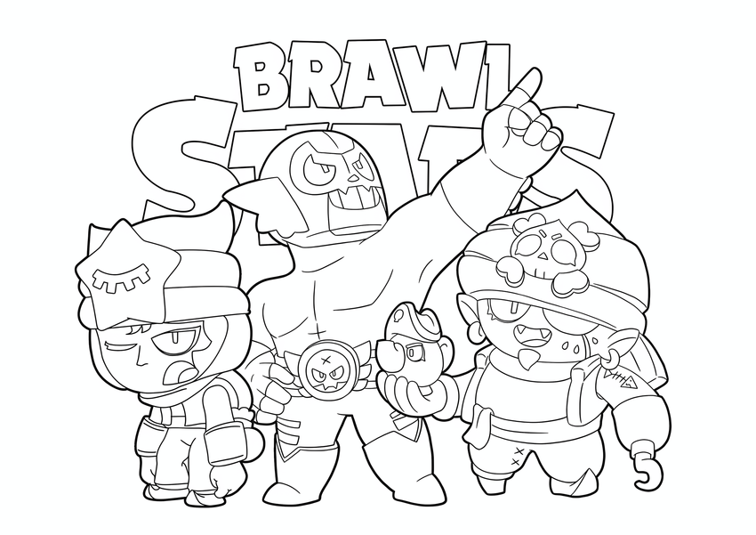 Раскраска Эль Примо из игры Brawl Stars