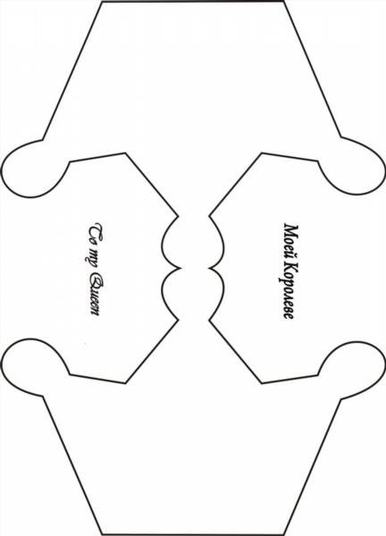 Шаблон короны для вырезания из бумаги