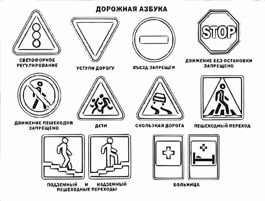 Повторяем с детьми дорожные знаки для пешеходов