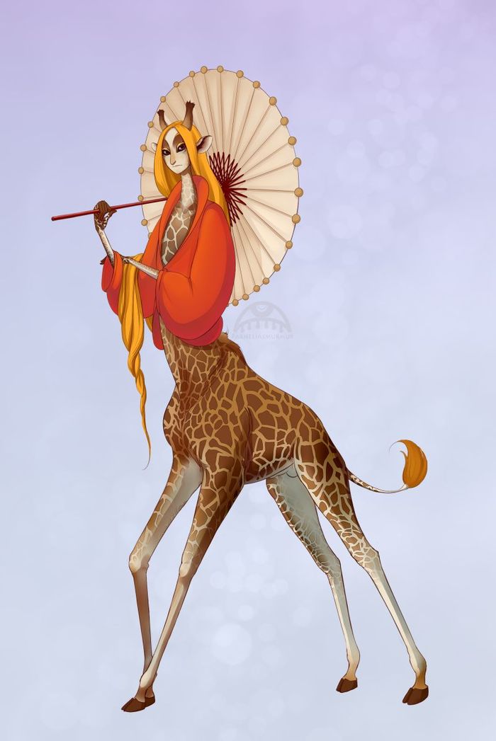 Giraffe Drawing High