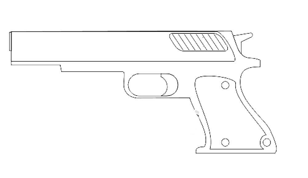 Пистолет рисунок для детей. Скачать и