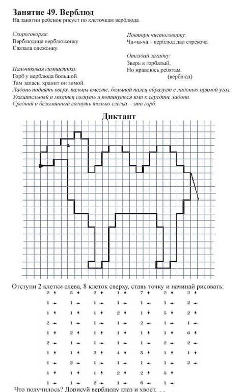 Рисование по клеточкам для детей 6