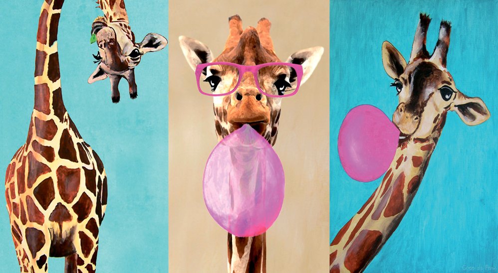 Giraffe, illustration, funny giraffe