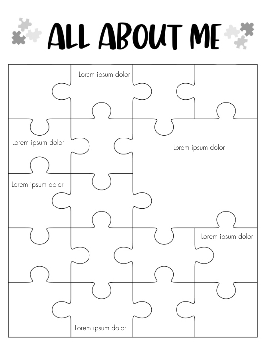 Free Puzzle Blank Template Stock