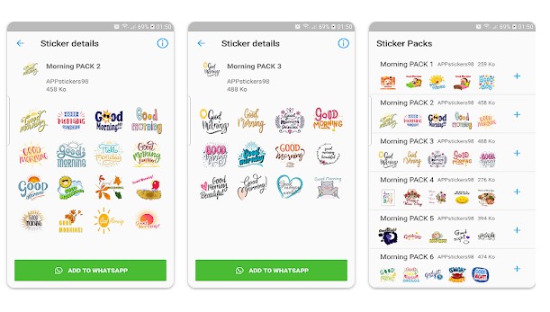 Стикеры с Добрым утром для Ватсап