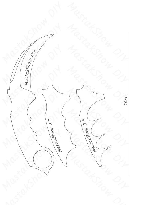 Нож керамбит – чертеж для лазерного станка DXF – Drawing