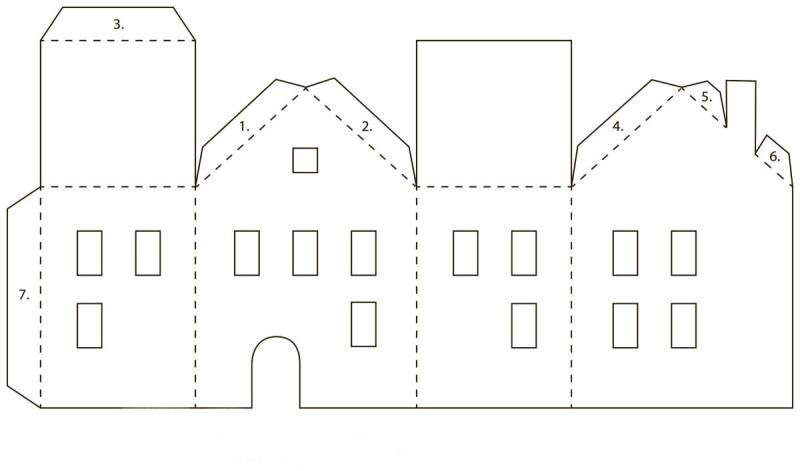 Четыре вида домов вырубные штампы открытки поделки из бумаги