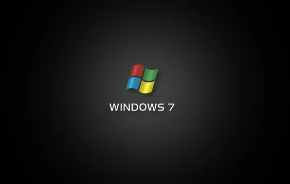 Обои seven, windows 7, программа, семь, синий, фон, черный на