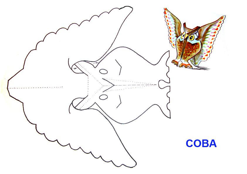 Эскиз совы для детские поделки