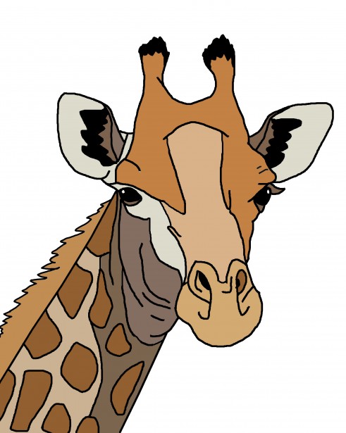 Antique Image giraffe Head PNG Clipart