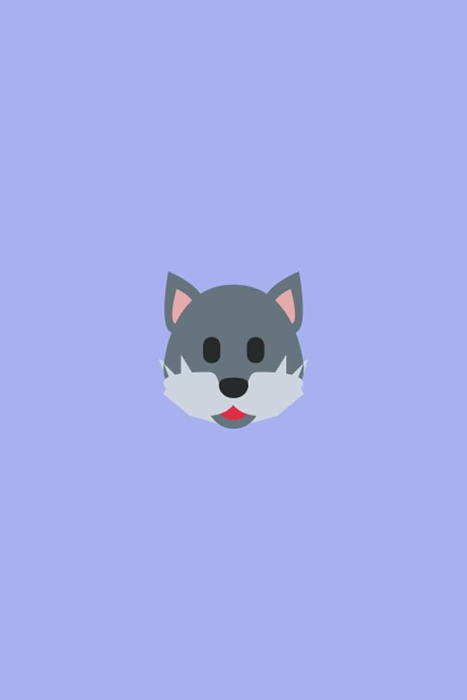 Download Wolf Emoji Image in PNG