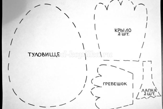 Шаблон курочки