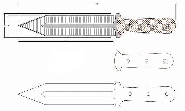 Чертежи ножей 10 вариантов 