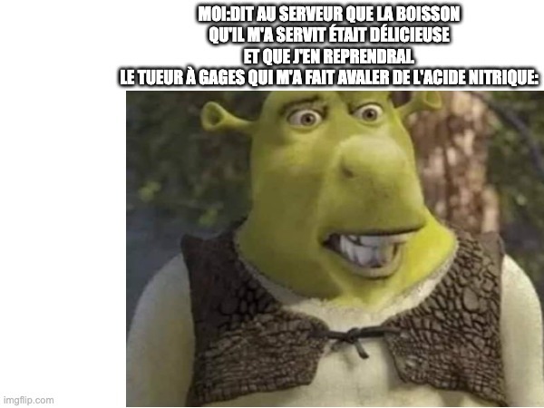 Sticker for Sale avec l'œuvre « Shrek Meme » de l'artiste