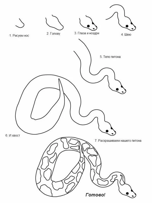 Идеи для срисовки змей горыныч для