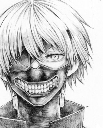 Гиф анимация Ken Kaneki / Кен Канеки из аниме Tokyo Ghoul