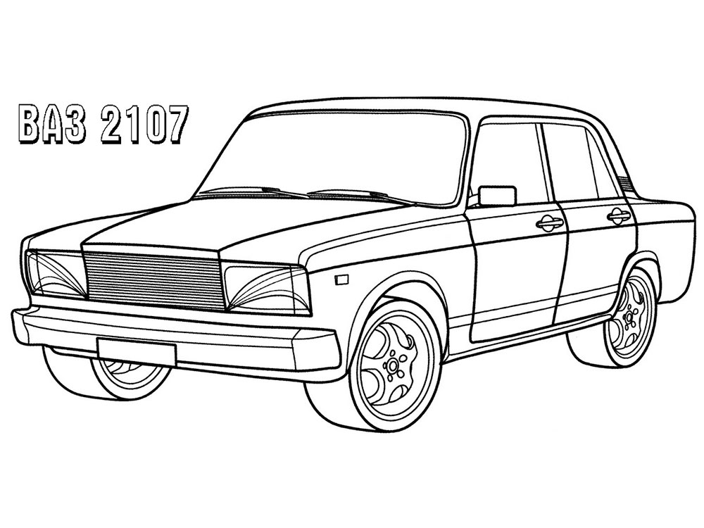 Раскраска ВАЗ 2110