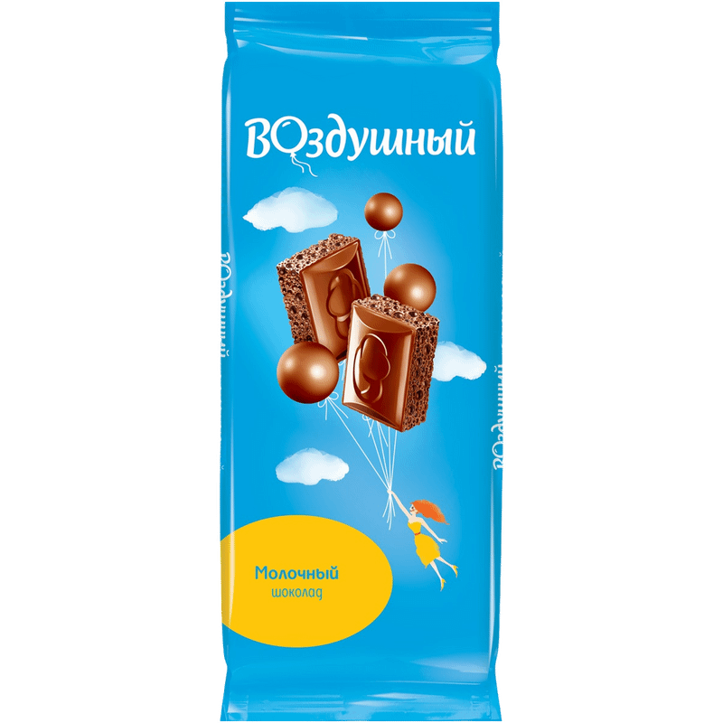 Шоколад молочный, плитка 90 г