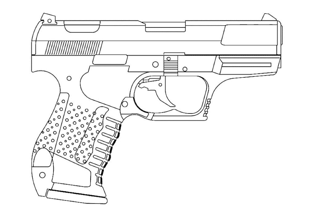 Картинка Оружие раскраска А4 для мальчиков | RaskraskA4.ru