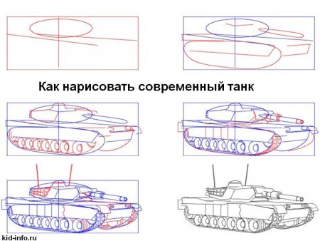 Рисунки ручкой, Рисуем ТАНК Т