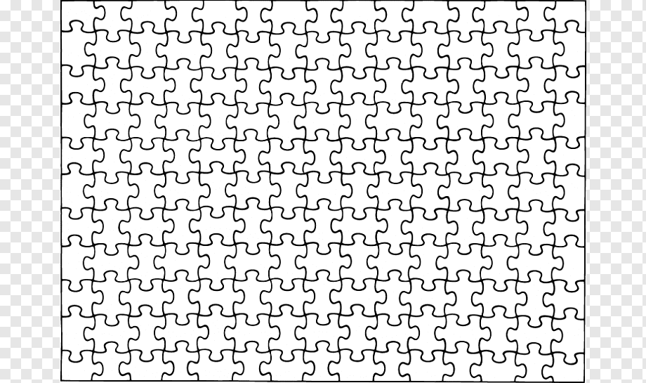 12 Piece Puzzle Template Stock