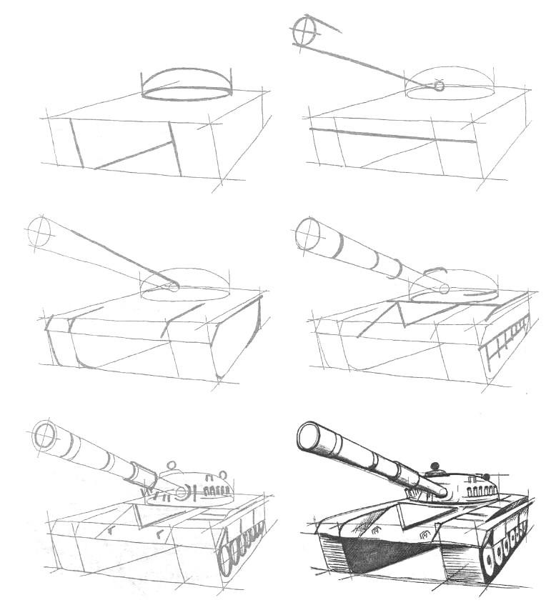 How To Draw Military vehicles | Tank