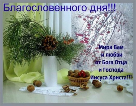 Открытка Доброго вам дня! Мир вам и дому вашему! Храни вас Бог!