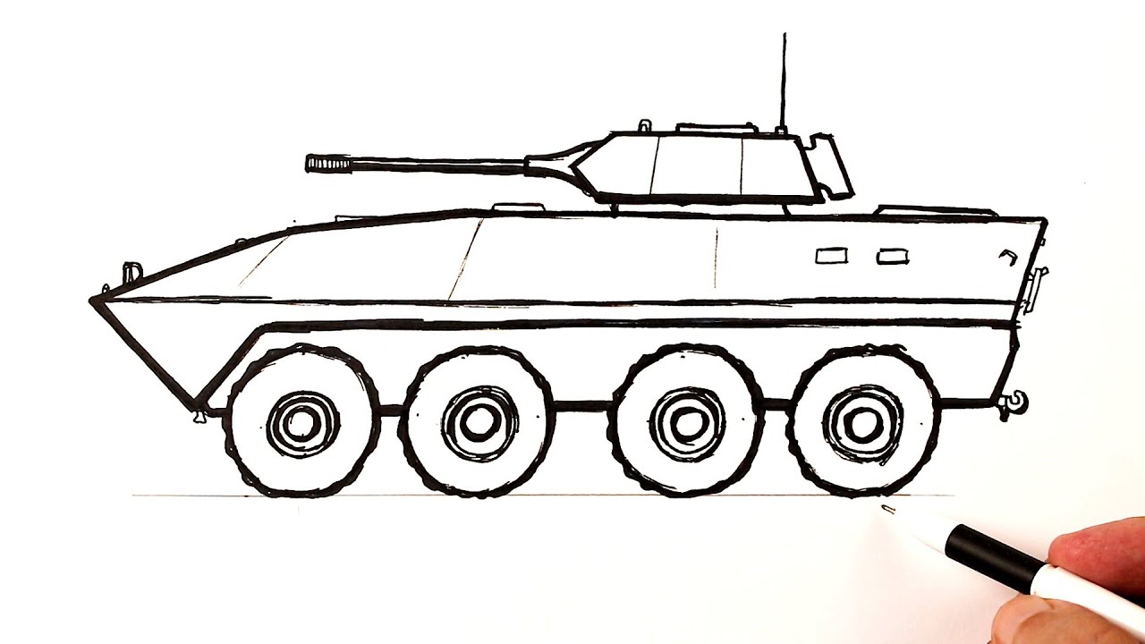 Рисунки на военную тему для детей карандашом поэтапно легко